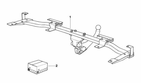 Enganche de remolque desmontable para BMW E32 (OEM 71601136361). Original BMW