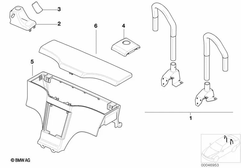 Cubierta izquierda para BMW Serie 3 E46, F30, Serie 5 F10, F11, F01N, F02N (OEM 51438407173). Original BMW