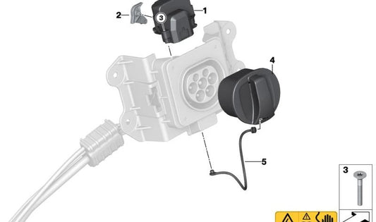 Emergency unlocking for BMW i, I01, I01N (OEM 61139320473). Original BMW