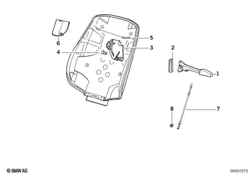 Cubierta derecha para BMW Serie 3 E36 (OEM 52108119598). Original BMW