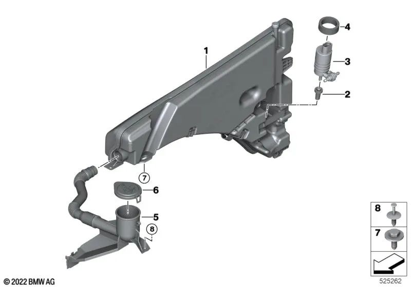 Filling channel for BMW U11, U12 (OEM 61669478808). Genuine BMW