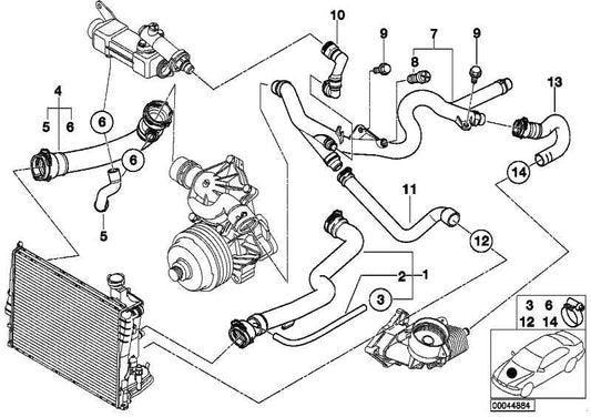 Manguera Agua Para Bmw E46 E39 E38 . Original Bmw. Recambios