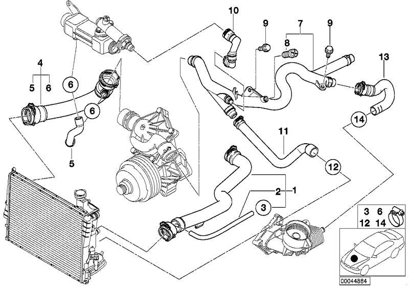 Manguera Agua Para Bmw E46 E39 E38 . Original Bmw. Recambios