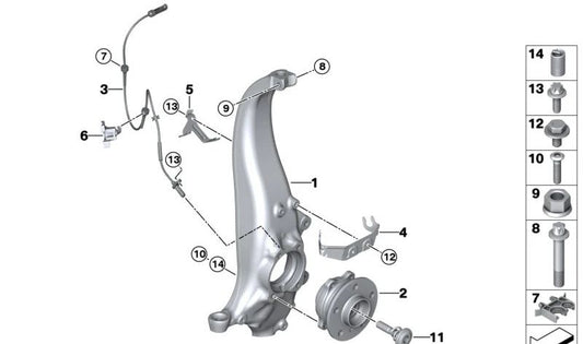 Soporte izquierdo para BMW Serie i I20 (OEM 34526893531). Original BMW