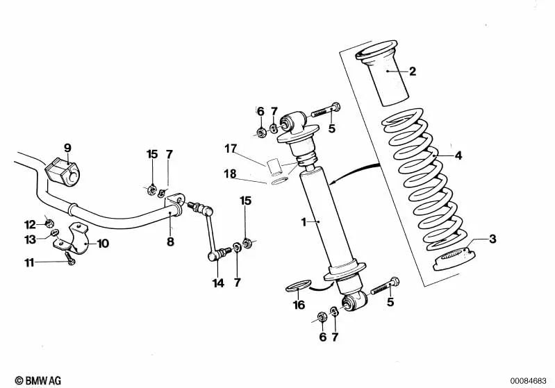 Barra de acoplamiento para varios modelos de BMW (OEM 31352179161). Original BMW