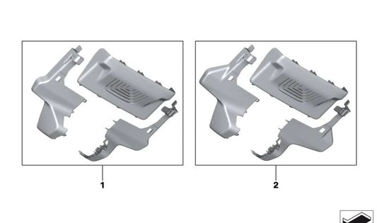 Carcasas para la base del retrovisor OEM 51165A3B1A1 para BMW Serie 2 Active Tourer (U06). Original BMW.