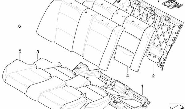 Funda de Asiento de Tela para BMW E90N (OEM 52207212239). Original BMW