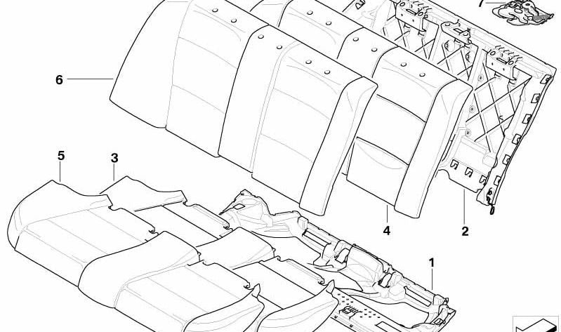 Funda de Asiento de Cuero para BMW E90N (OEM 52207246508). Original BMW