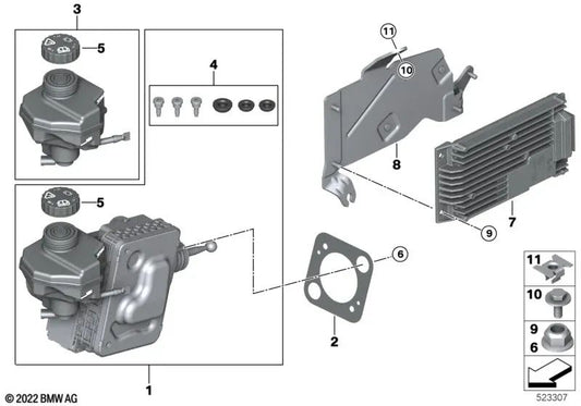 Bremsgerät para BMW U11 (OEM 34505A8D8A0). Original BMW