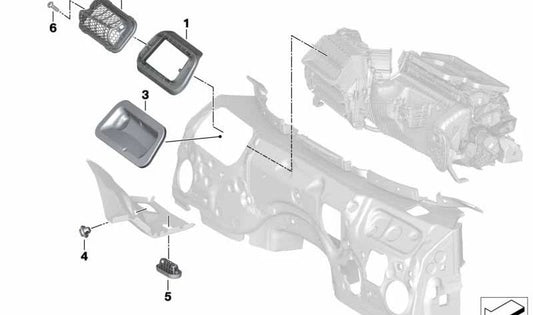 Conducto de entrada de aire para BMW Z4 G29 (OEM 64319393887). Original BMW