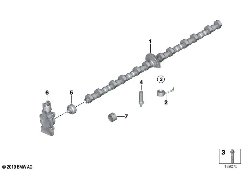 Ducha de aceite para BMW E81, E82, E87, E88, E90, E91, E92, E93, E60, E61, F10, F11, F18, E63, E64, E65, E66, F01, F02, E84, E83N, F25, E70, E85, E86, E89 (OEM 11377519544). Original BMW