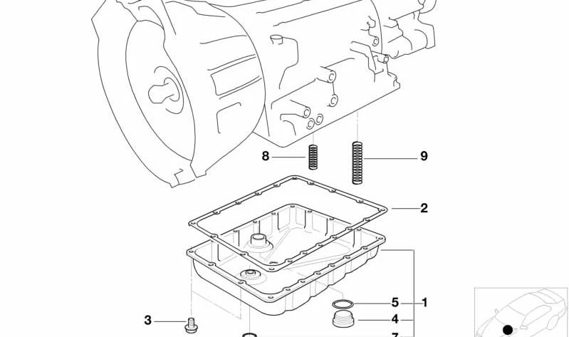 Cárter de Aceite para BMW E36, E34, E39 (OEM 24111219537). Original BMW