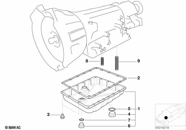 Tornillo de cierre para BMW Serie 3 E36, Serie 5 E34, E39 (OEM 24111219540). Original BMW