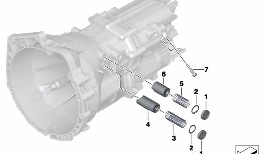 Druckfeder für BMW 1er E81, E82, E87N, E88, F20, F20N, F21, F21N, 2er F22, F23, 3er E90, E90N, E91, E91N, F30, F30N, F31, F31N, F34, F35, F35N, Serie 4 F32, F33, F36, Serie 5 F10, F11, F18, X1 E84, Z4 E89 (OEM 23217590036). Origina