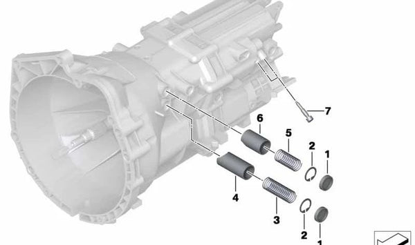 Resorte de compresión para BMW Serie 1 E81, E82, E87N, E88, F20, F20N, F21, F21N, Serie 2 F22, F23, Serie 3 E90, E90N, E91, E91N, F30, F30N, F31, F31N, F34, F35, F35N, Serie 4 F32, F33, F36, Serie 5 F10, F11, F18, X1 E84, Z4 E89 (OEM 23217590036). Origina