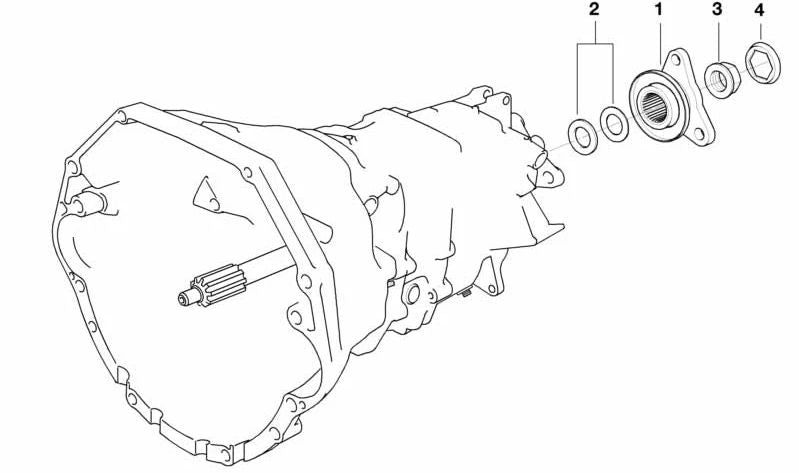 Separador de transmisión OEM 23211222735 para BMW (Modelos compatibles: E36, E46, E34, E39, E38, E31, E52). Original BMW.