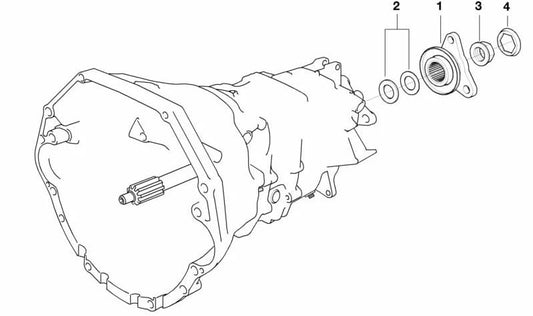 Transmission Spacer OEM 23211222735 for BMW (Fit Models: E36, E46, E34, E39, E38, E31, E52). Original BMW.