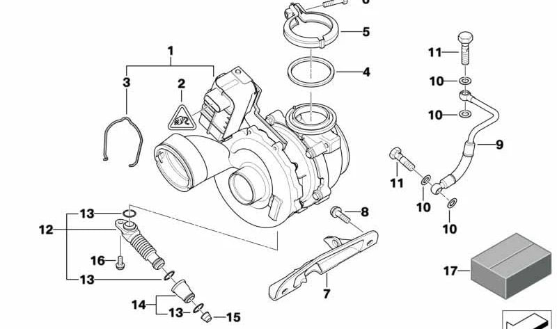 Conector de aceite OEM 11427796377 para BMW E90, E91, E92, E93, E60, E61, E65, E66, E83, E70, E71. Original BMW.