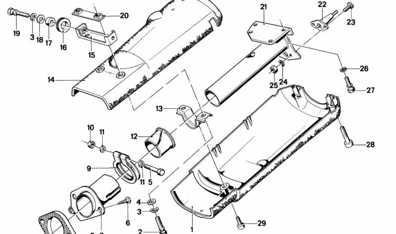 Carcasa inferior del volante OEM 32311111100 para BMW E21. Original BMW.