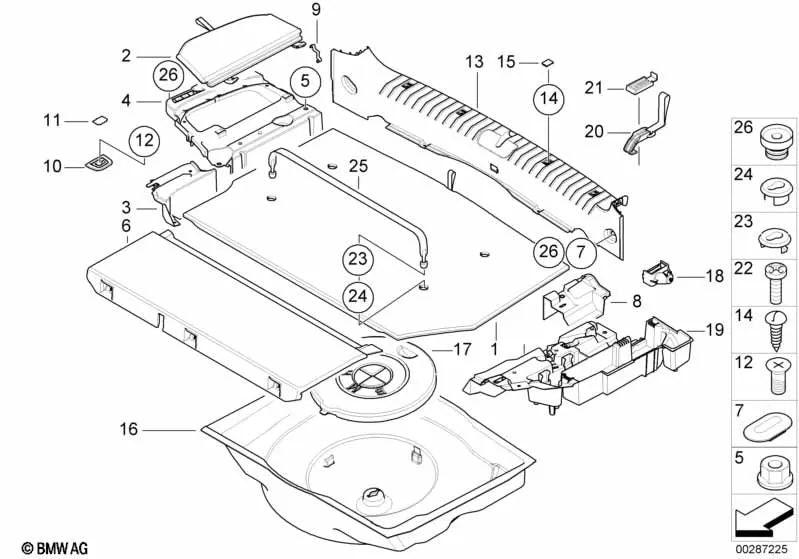 Tapón para BMW Serie 3 E46 (OEM 51478267947). Original BMW.