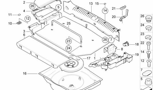 BMW Cover 3 E46 -Serie (OEM 51478256935). Original BMW