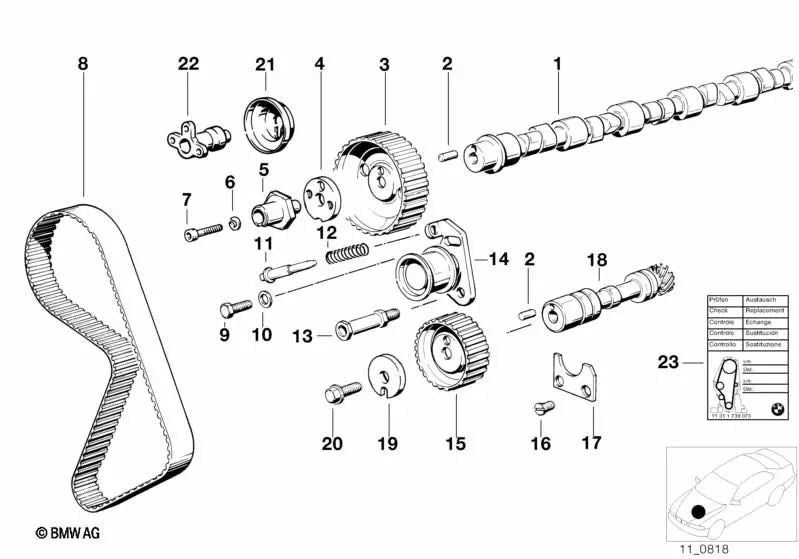 Arandela para BMW E28 (OEM 11311730610). Original BMW