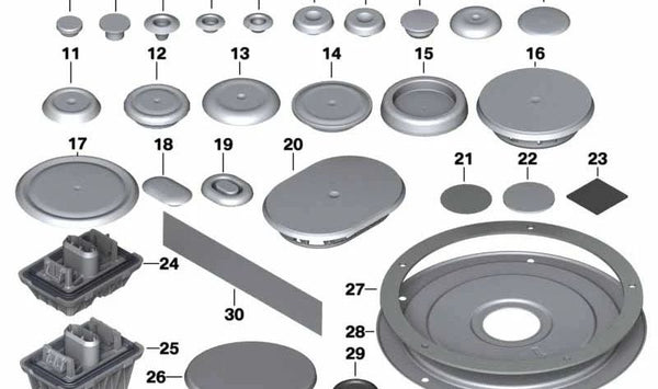 Tapón de cierre para BMW Serie 5 F07, Serie 7 F01, F01N, F02, F02N, F04 (OEM 07147233850). Original BMW.