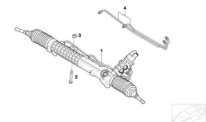 Juego de Tuberías para BMW Serie 3 E46 (OEM 32131096636). Original BMW.