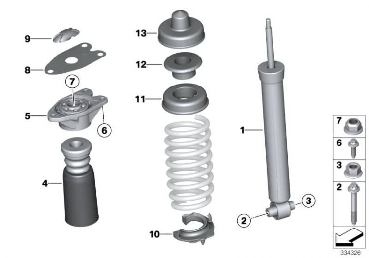 Amortiguador Trasero Para Bmw F30. Original Recambios