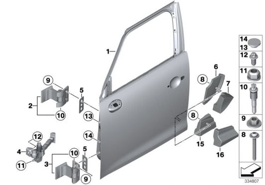 Bisagra Puerta Delantera Para Bmw E9X E8X. Original Recambios