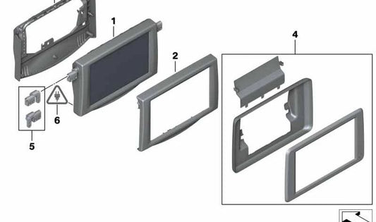 Pantalla de monitor central OEM 65509294912 para BMW F07, F10, F11, F18, F01, F02, F15, F85, F16, F86. Original BMW.