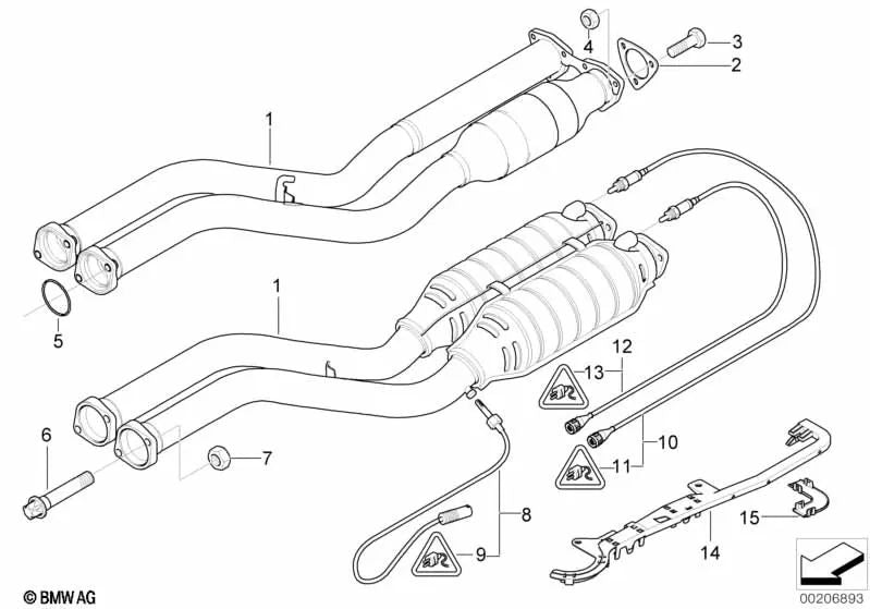 Sonda Lambda para BMW Serie 3 E46 (OEM 11787832035). Original BMW