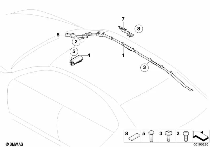 Tuelle Generador para BMW E60, E61, E63, E64 (OEM 72127110725). Original BMW.