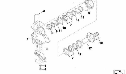 Axle for BMW E46, F30, F80 (OEM 31212483955). Genuine BMW