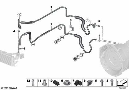 Soporte de línea para BMW Serie 3 E90, E90N, E92, E92N, E93, E93N (OEM 17222283752). Original BMW