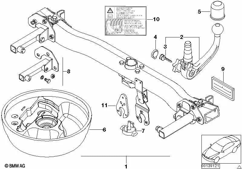 Conjunto de Piezas Mecánicas para BMW E46 (OEM 71601094974). Original BMW