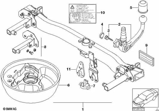 Conjunto de Piezas Mecánicas para BMW E46 (OEM 71601094974). Original BMW