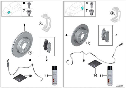 Disco De Freno Ventilado 294X22 Para Bmw F45 F46 F48 F39. Original Bmw. Recambios