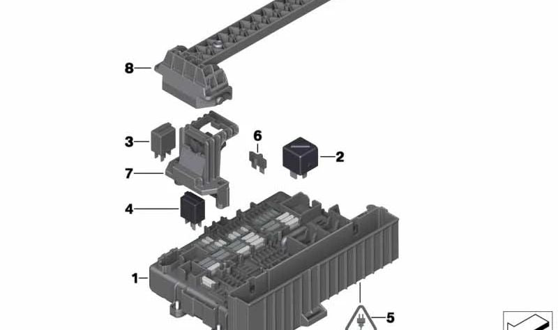 Distribuidor de corriente delantero para BMW Z4 E89 (OEM 61149154970). Original BMW