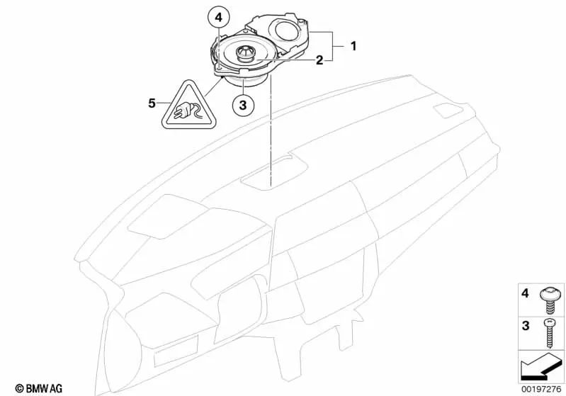 Altavoces coaxiales para BMW E90, E91, E92, E93, E60, E61, E63, E64, X5 E70, X6 E71 (OEM 65137838915). Original BMW.