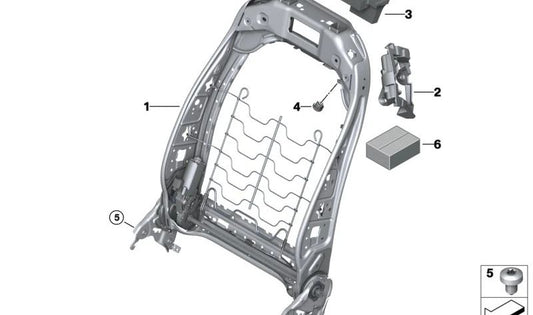 Kit de piezas pequeñas para cable Bowden OEM 52108094360 para BMW G42, G87, G22, G82, G83, F91. Original BMW.