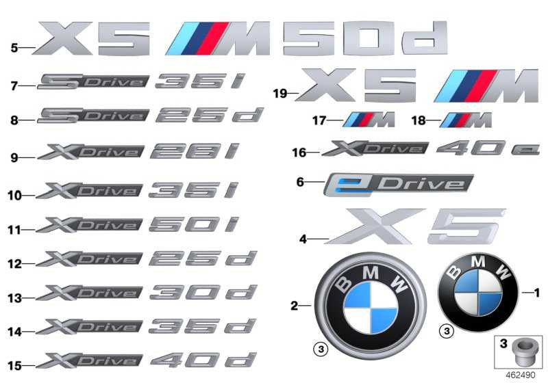 Rotulación Logo Logotipo Inscripción Trasero X5 Bmw F15 . Original Recambios