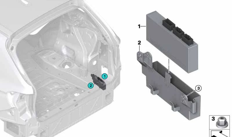 Soporte de Elevación del Portón Trasero para BMW X5 E70, F15, F85, X6 E71, F16 (OEM 61357498252). Original BMW