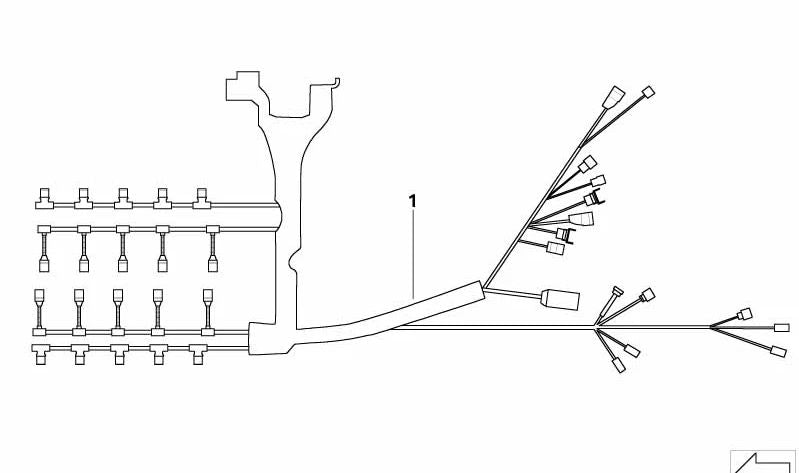 Cableado de motor para BMW E60, E61N, E63, E64 (OEM 12517838823). Original BMW