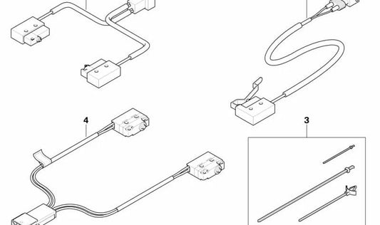 Juego de Bridas para Capota para BMW Serie 3 E36 (OEM 61319071231). Original BMW.