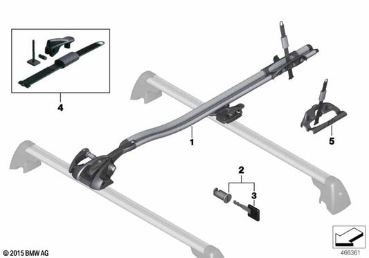 4 cilindros de cierre con llave para BMW Serie 1 E81, E82, E87, F20, Serie 3 E46, F30, Serie 5 E39, F10, Serie 7 F01 (OEM 82795A08685). Original BMW.