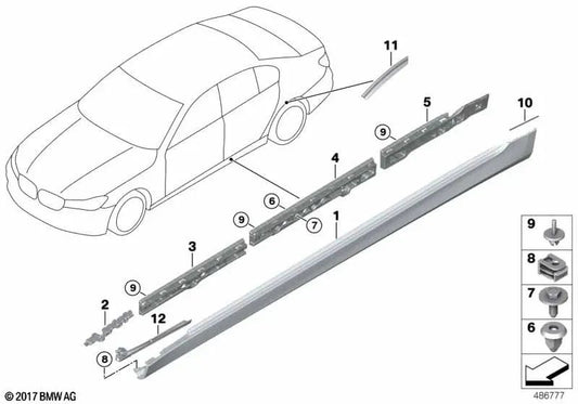 Soporte Módulo de Luz Derecho para BMW G11, G12 (OEM 63148062938). Original BMW