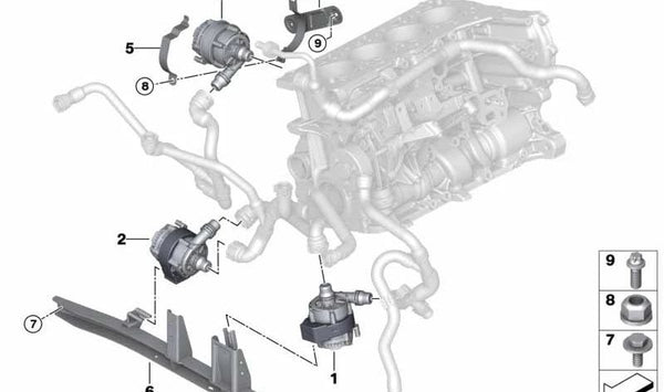 Soporte para BMW Serie 3 F30N (OEM 11518645337). Original BMW