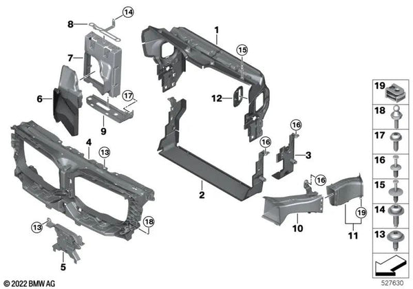 Conducción de aire de freno guardabarros izquierdo para BMW G09 (OEM 51749451687). Original BMW