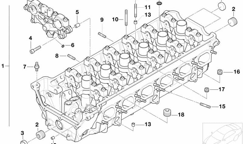 OEM -Gefangenenschraube 07129905384 für BMW E36, E46, E60, E61, E63, E64, E65, E66, Z3, E85, E86. Original BMW.